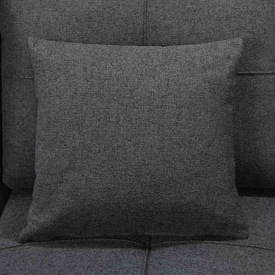 Sofá de cama seccional reversible en forma de L con cama y trastero extraíbles, tejido gris neutro