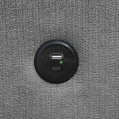 Sofá seccional de cama con cama extraíble y silla de almacenamiento y puerto de carga USB y 1 mesa reversible, cinilla gris