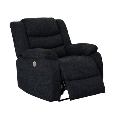 Silla reclinable eléctrica, de tejido negro