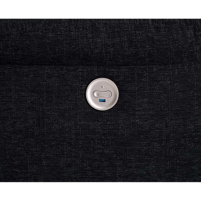 Silla reclinable eléctrica, de tejido negro
