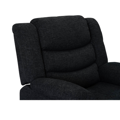 Silla reclinable eléctrica, de tejido negro