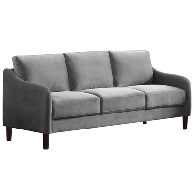 Conjunto de sofá de 3 piezas, de tela gris