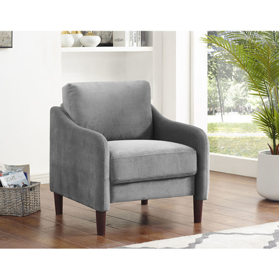 Conjunto de sofá de 3 piezas, de tela gris