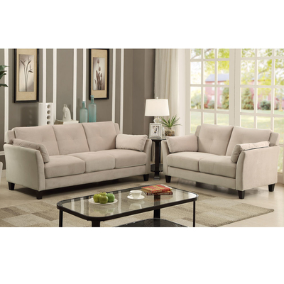 Conjunto de sofá de 3 piezas, flanellete beige